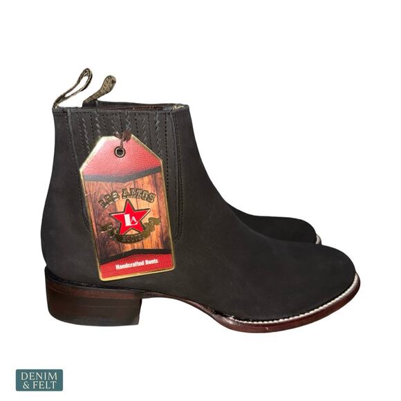 NEW Los Altos Black Suede Chelsea Boots Handmade Leather Western Dress Ankle main image 8